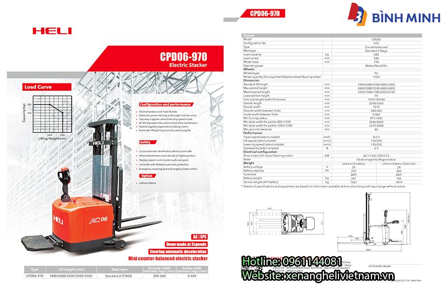 Catalogue Xe Nâng Tay điện 600kg