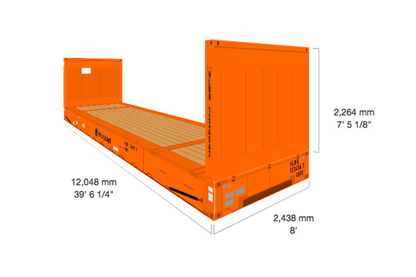 Kích Thước Container 40 Feet Flat Rack